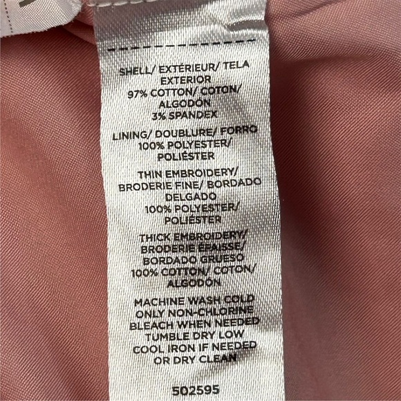 LOFT Women's Pink Embroidered A-Line Skirt Size 12 Casual - Picture 4 of 7